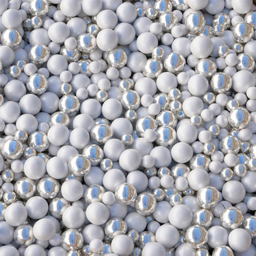 Mix Pérolas Prateado e Branco